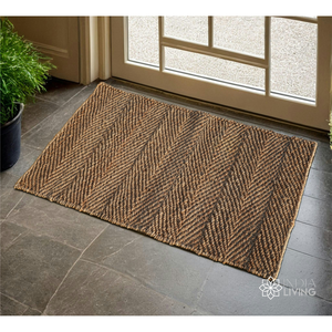 Tapis tressé en jute fait main prêt à expédier |   Tapis de sol en fibres naturelles |   Taille personnalisée en gros - Product Image 3