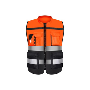 Chaleco de Seguridad de Alta Visibilidad Reflectante con Cierre, Bolsillos, Unisex, Certificado EN, Resistente a Ácidos, Uniforme de Alta Visibilidad con Serigrafía - Product Image 2