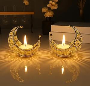 Lámpara LED de Lujo Dorada para Ramadán, Eid Mubarak, Lámpara de Mesa Islámica Hecha a Mano de Acero, Decoración Festiva para el Hogar, Regalo Luminoso - Product Image 3
