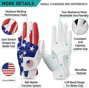 Nouveaux gants de golf pour hommes et femmes, style tendance, 100% cuir de chèvre, vente chaude, logo personnalisé, respirants, pour sports de plein air - Product Image 2