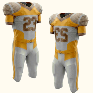 Uniforme de football américain de haute qualité OEM, 100 % polyester, couleur unie, pour hommes - Product Image 2