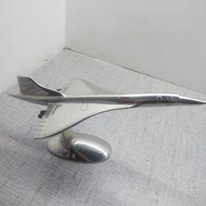 Adorno de Escritorio de Avión Concorde Vintage, Modelo de Avión Supersónico de Aluminio con Acabado en Níquel, Decoración Art Deco para el Hogar - Product Image 5