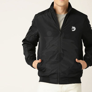High Quality Plus Size Men's Stand Collar Front Logo Breathable Eco-Friendly <b>Fleece</b> Winter Bomber <b>Jacket</b> Wholesale Price Best - Product Image 2