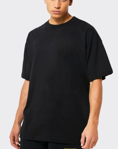 T-shirts décontractés pour hommes, 100 % coton, coupe oversize à épaules tombantes, couleur unie, écologiques, légers, de haute qualité, avec logo personnalisé, vente en gros - Product Image 3