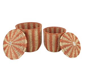 Natural Rattan Storage <b>Basket</b> Circle Shape Hanging Eco-Friendly Folk Art Multi-Purpose Neatening Storage <b>Baskets</b> - Product Image 5