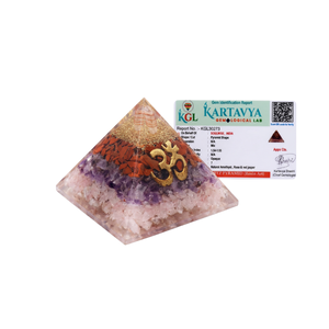 Amethyst <b>Orgonite</b> Pyramid Gemstone Resin Art Carved Crystal Decoration for Home Meditation Gift - Product Image 1