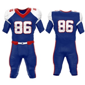 Uniforme de football américain personnalisé avec le nom de l'équipe - Spandex/Polyester antibactérien, protection UV UPF 50, impression par transfert thermique - Product Image 1