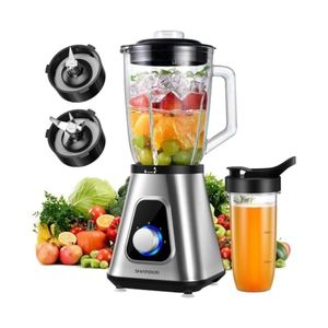 เครื่องปั่นโพลีเอสเตอร์กันน้ำ 1200 วัตต์ สำหรับทำเชคและสมูทตี้ ความจุ 52 ออนซ์ พร้อมเครื่องปั่นส่วนตัวขนาด 22 ออนซ์ - Product Image 1