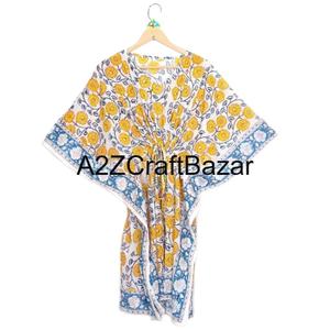 Robe de plage d'été 2024 en viscose, cache-maillot, faible MOQ, longue tunique de plage, kaftan/kaftan long en coton, vêtement pour femme - Product Image 1