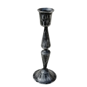 Hand Forged Handmade Durable Portable Iron <b>Candlestick</b> Holder Tapered Candles-Bharat <b>Brass</b> Copper Industries-Anniversary Wedding - Product Image 1