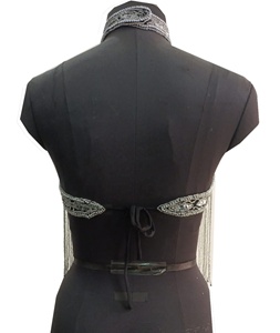 Nuevo y Exclusivo 2026: Top Halter de Malla Transpirable con Adornos Pesados Hechos a Mano, Súper Elegante y de Alta Costura - Product Image 3