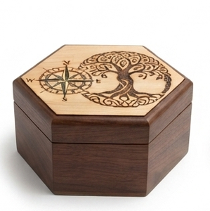 Printed Wooden <b>Tissue</b> Box Desktop <b>Paper</b> Towel Holder Handmade Plant Rectangle Home Office Customised Size Shape Great Box - Product Image 3