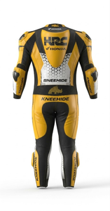 Traje de cuero prémium para hombre, mono de moto de una pieza para carreras con protectores, ideal para el día de pista, con joroba - Product Image 2