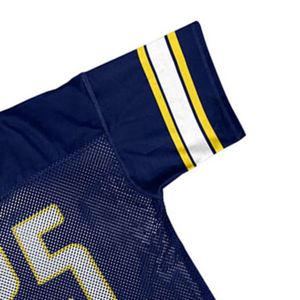 INDEX Maillot de football américain pour homme, col en V, manches courtes, maille bleue, numéro 35, respirant, coupe régulière - Product Image 5