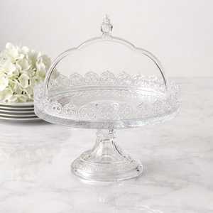 ขาตั้งเค้กหวายทำมือพร้อมฝาครอบแก้ว ถาดโชว์ขนมหวาน ที่วางเค้กเบเกอรี่ - Product Image 5