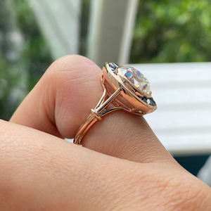 Anillo de Diamantes Moissanite VVS de Lujo, Joyería de Compromiso para Mujer, Anillo de Boda Clásico, Colección Fina y Atemporal - Product Image 1