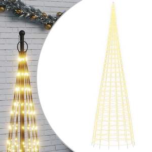 Luce dell'albero di Natale sull'asta della bandiera 3000 led bianchi caldi 315 luci di natale - Product Image 2