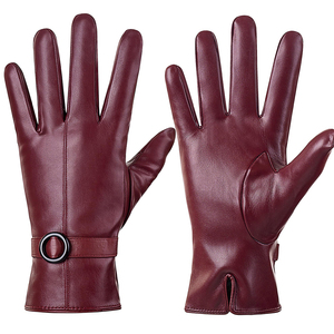 New Arrival Stylish Women's Genuine Leather <b>Gloves</b> 100% Original Eco-Friendly Keeping <b>Warm</b> Casual Party Winter Leather <b>Gloves</b> - Product Image 4