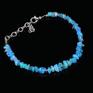 Light Blue Ethiopian Opal Chip Bracelet Raw Uncut <b>Fire</b> Opal Jewelry Wholesale Bulk Supply - Product Image 4