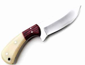 Outil utilitaire extérieur en acier inoxydable, fabriqué à la main, avec manche en os de chameau et bois violet. - Product Image 3