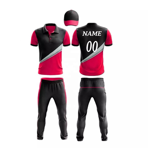 Ensemble complet d'uniformes de cricket personnalisés en gros, maillot et pantalon sublimés à dégradé ombré pour équipes sportives d'élite – Direct Usine - Product Image 1