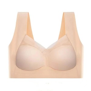 Sujetador deportivo sin costuras para mujer, transpirable, con tirantes convertibles, de alto soporte, para yoga, con detalles de malla, de spandex y nailon - Product Image 1
