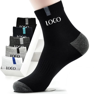 Professional Knitted <b>Crew</b> Short <b>Socks</b> for Men <b>Women</b> Comfortable Self-Heated in Simple Plain Color with Body Logo Casual Wear - Product Image 2