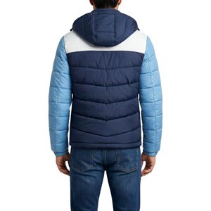 Tri Color Navy <b>White</b> Blue Padded Down Bubble Quilted Puffer <b>Jacket</b> Breathable Heated Heavyweight Puffer <b>Jacket</b> For <b>Mens</b> - Product Image 2