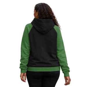 Sweat à capuche noir à manches raglan Iota Phi Lambda Sorority, année de fondation 1929, manches vert émeraude, vêtements à lettres grecques, haut pour femme - Product Image 4