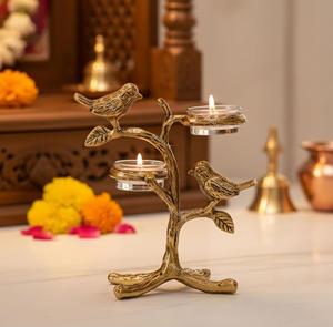 Linterna de vela Golden Bird para decoración del hogar - Product Image 3