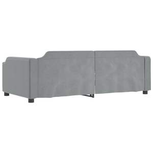 Cama Nido Individual de Madera Maciza con Tela Gris Claro (100% Poliéster) y Estructura Metálica, Sofá Cama - Product Image 5