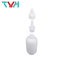 Flacon compte-gouttes en plastique souple LDPE de 15 ml, bouchon fileté en PP, bouchon intérieur en PE (HBS15), sérum pour soins de la peau écologique