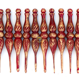 Wooden Crochet Hooks <b>Set</b> of 7 for Knitting Crocheting Sizes Engraved Rosewood Wooden Handicrafts Great Gift Item by AYAANS - Product Image 5