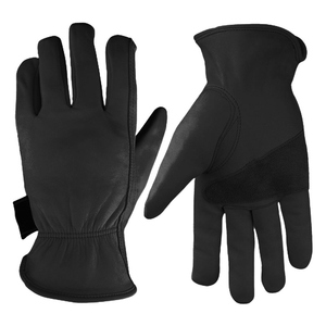 Heavy-Duty Goat Grain Leather <b>Driver</b> <b>Gloves</b> Reflective Safety Features Reinforced Construction General Purpose Abrasion - Product Image 6