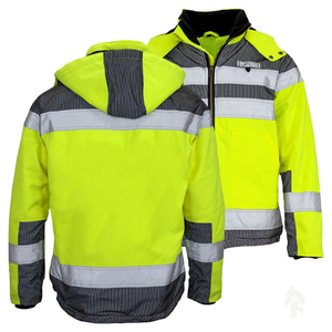 Veste de sécurité unisexe réfléchissante et résistante aux acides en coton de haute qualité, personnalisable, haute visibilité, pour le travail, l'hiver, la construction, vente en gros - Product Image 2