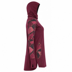 Quick Dry Breathable Modest Swim <b>Tunic</b> Hooded Long Sleeve UPF 50 Islamic Beachwear Top Custom 1 Piece Front - Product Image 3