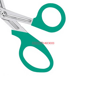 Tijeras de enfermería para traumatismos, de 5.5 pulgadas, color verde azulado, de acero inoxidable alemán de grado médico, para primeros auxilios, vendajes, emergencias, uso quirúrgico y EMT - Product Image 5