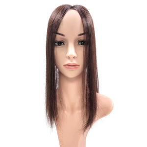 Cosmo Korea Premium Remy Human Hair Wig (10x10)-14 Inch <b>Medium</b> Length Silky Straight Soft Touch Natural Look Lightweight Daily - Product Image 2