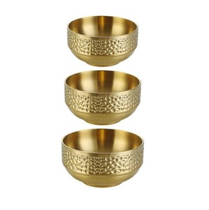 Tazón de metal hecho a mano de acero inoxidable de primera calidad para frutas o ensaladas, utensilios de cocina, tazones de metal fáciles de limpiar - Product Image 1
