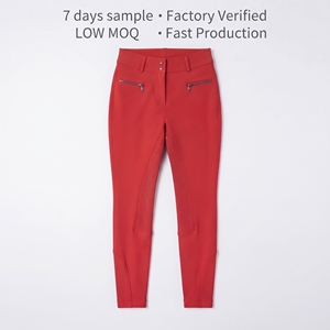 Pantalon d'équitation en tissu respirant avec inserts en microfibre aux genoux, legging d'équitation avec poche en silicone sur le siège - Product Image 3