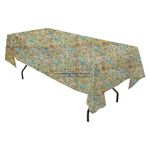 Mantel Rectangular Elegante y Estilizado 100% Algodón Estampado Floral para Decoración del Hogar, Sala de Estar, Bodas, Cubierta Tejida para Mesa Central - Product Image 6