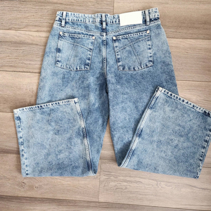 Pantalones vaqueros casuales OEM personalizados, lavados, de corte recto, holgados, para mujer, estilo urbano, pantalones cargo, vaqueros boyfriend para mujer - Product Image 6
