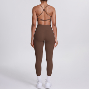Ensemble Leggings de Yoga Taille Haute et Soutien-Gorge de Sport Sans Coutures – Tenue de Sport et de Fitness pour Femme – Vêtements Athlétiques – Fournisseur en Gros - Product Image 5