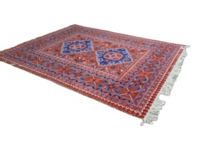 Alfombra de lana alta de Nueva Zelanda hecha a mano de lana Premium 8x10 Oushak con Alfombras anudadas a mano de diseño tradicional para sala de estar - Product Image 2