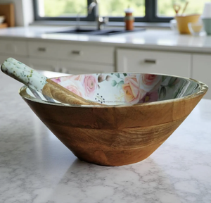 ชามไม้สำหรับอาหารเย็นงานหัตถกรรมงานแฮนด์เมดชามเครื่องใช้บนโต๊ะอาหารชามเสิร์ฟอาหารงานแต่งงาน - Product Image 1