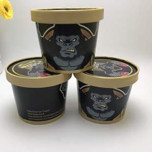 Manufacturer Appearance Style Take-Out Disposable Paper Bowl Cup Double Film Waterproof ECO-Friendly Self-adhesive <b>Lid</b> - Product Image 1