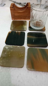 Hand Finished Horn <b>Coasters</b> for Elegant <b>Tables</b> Premium Artisan Buffalo Horn <b>Coaster</b> Collection Exclusive Natural Horn <b>Coasters</b> f - Product Image 3