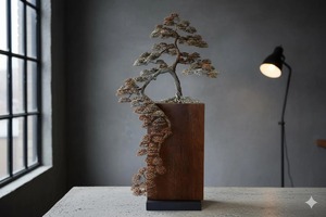 Pot de fleurs en bois artisanal, intérieur/extérieur, jardin, rustique, moderne, décoratif, boîte à plantes - Product Image 3