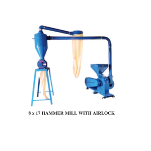 Broyeur à marteaux 8x17 avec système d'airlock, broyeur industriel robuste pour le traitement des céréales, des épices, des herbes en poudre, haute efficacité - Product Image 3