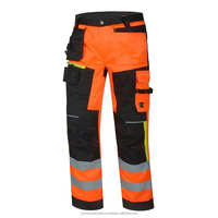 Personalizado Hi Vis alta visibilidad seguridad reflectante ropa de trabajo trabajador de la construcción pantalones de carga ropa de trabajo hombres pantalones de trabajo de seguridad